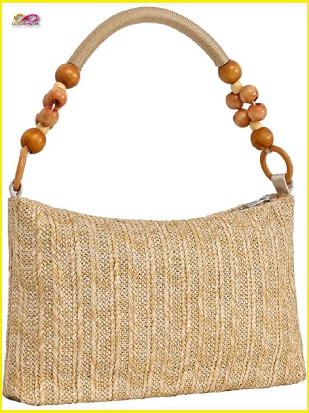 Straw Beach Tote Bag Summer Shoulder Handbag Woven Bucket Purse for Women